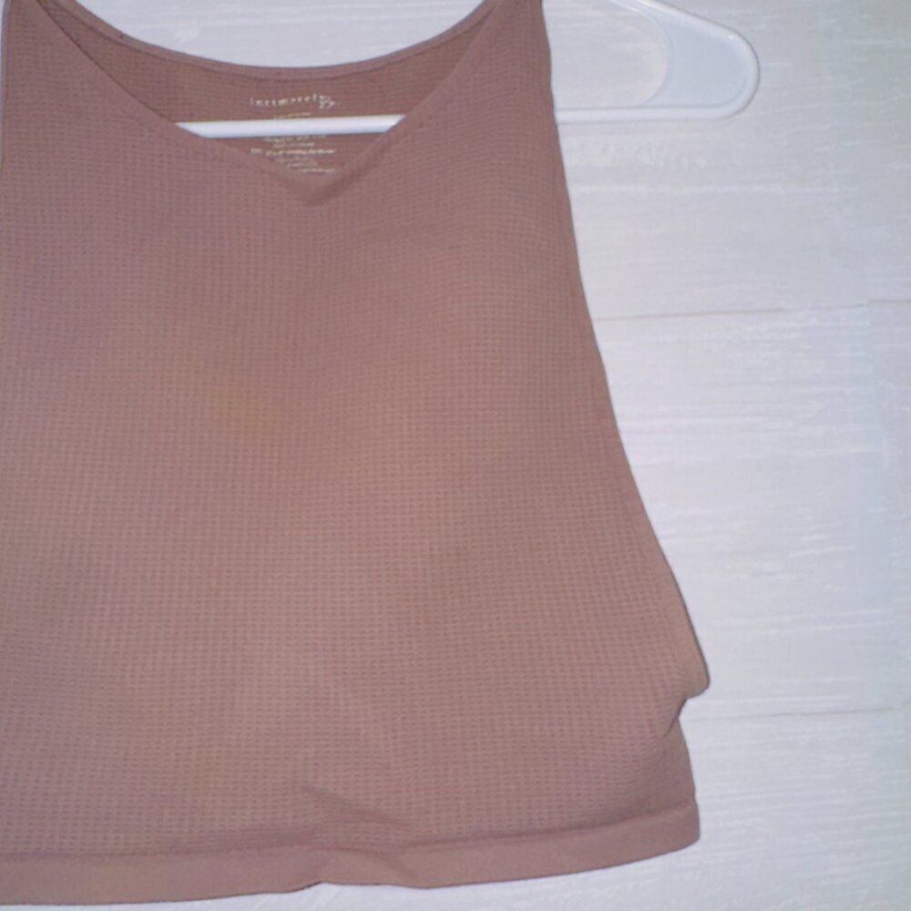 Intimately Free People Mauve Brown Sleeveless Waffle Knit Tank Top size M/L - Picture 2 of 4